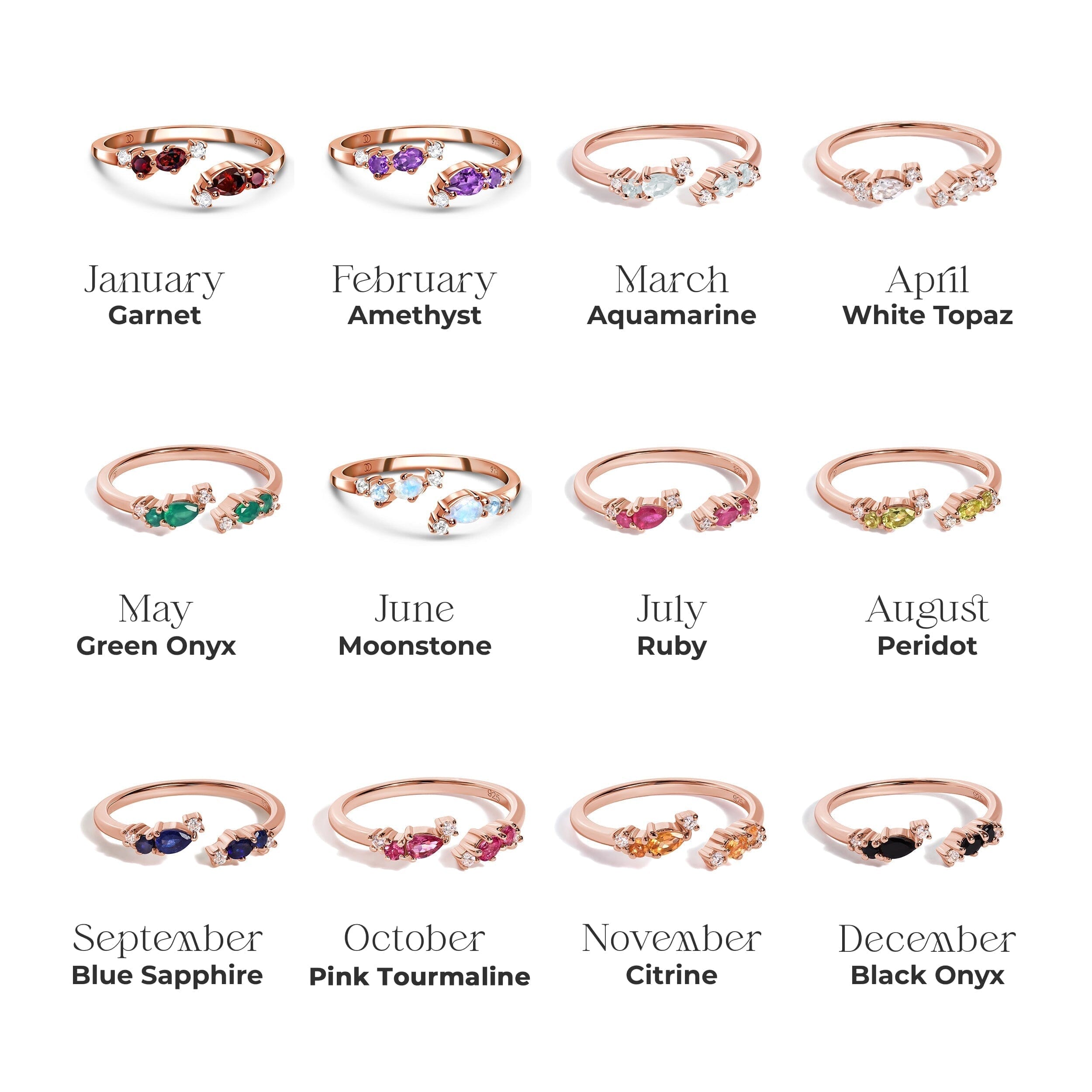 Adjustable Garnet Ring Flourish - January Birthstone、mySite、hinf8tx79