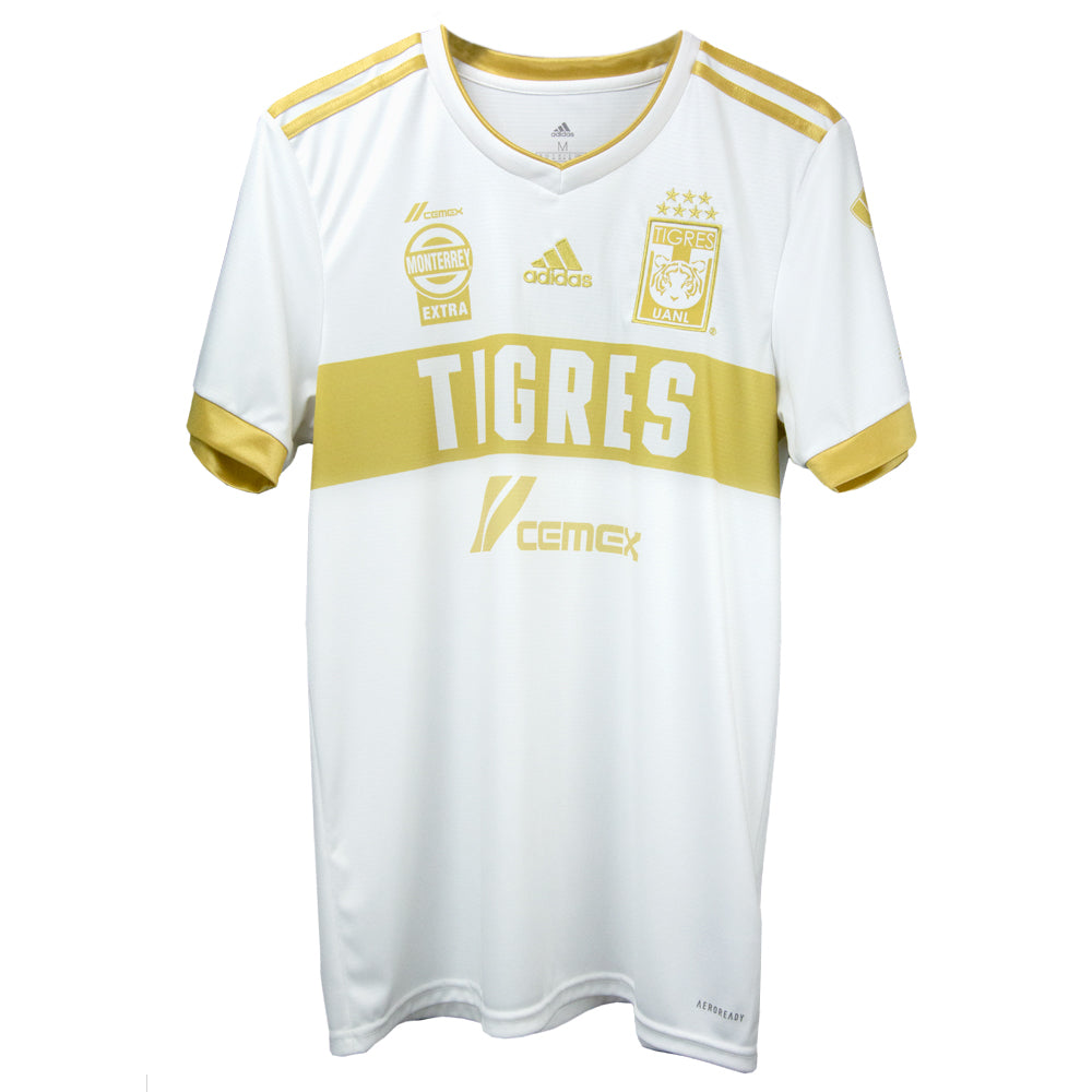 adidas Men's Tigres UANL 2021/22 Third Jersey White/Gold、mySite、noshort