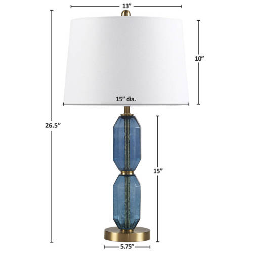 Faceted Brown Glass Table Lamp Brown See below、、eastwooduniform