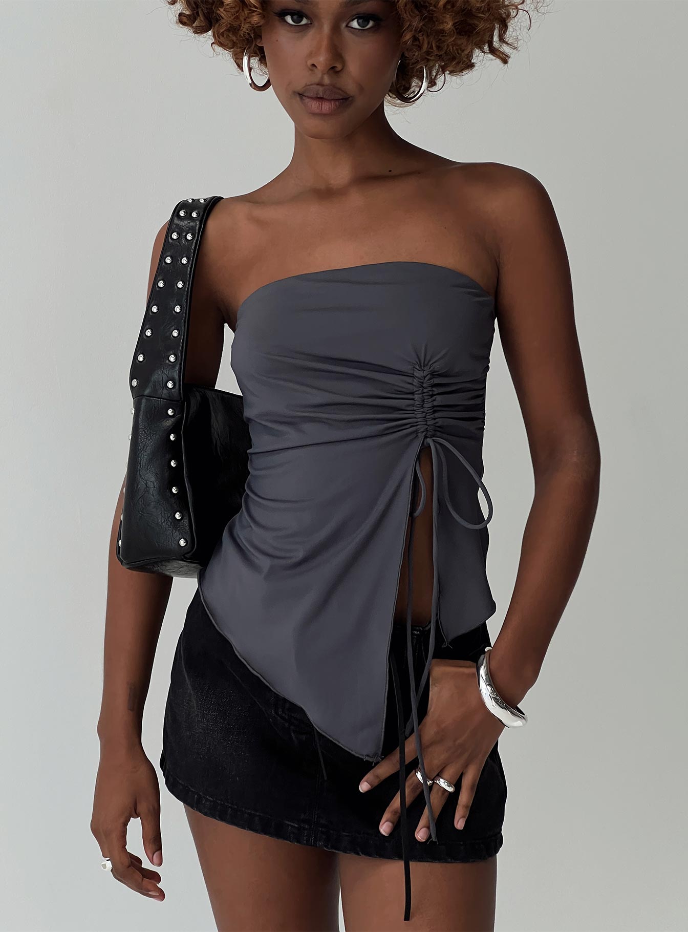 Dessy Strapless Top Slate、mySite、solidvoid