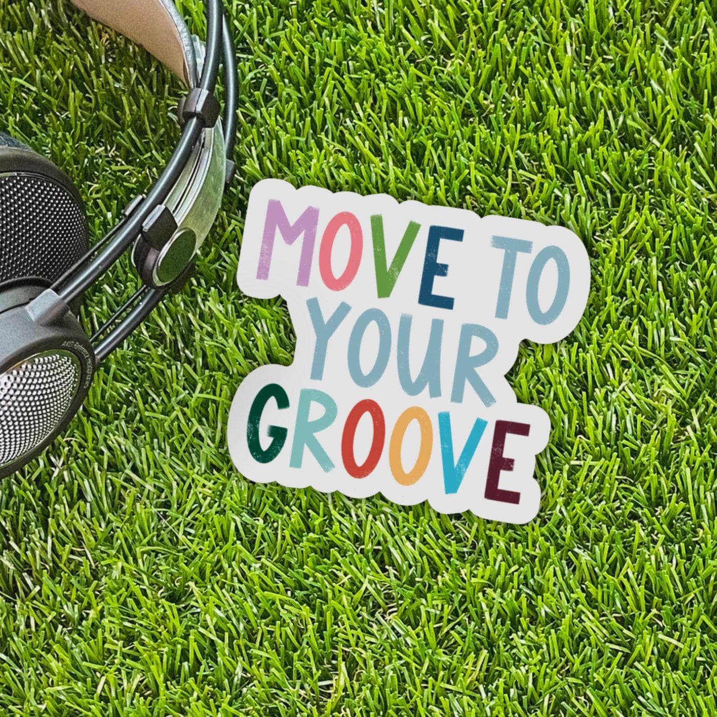  Move to Your Groove Positivity Lettering Sticker、mySite、elrpsem3k