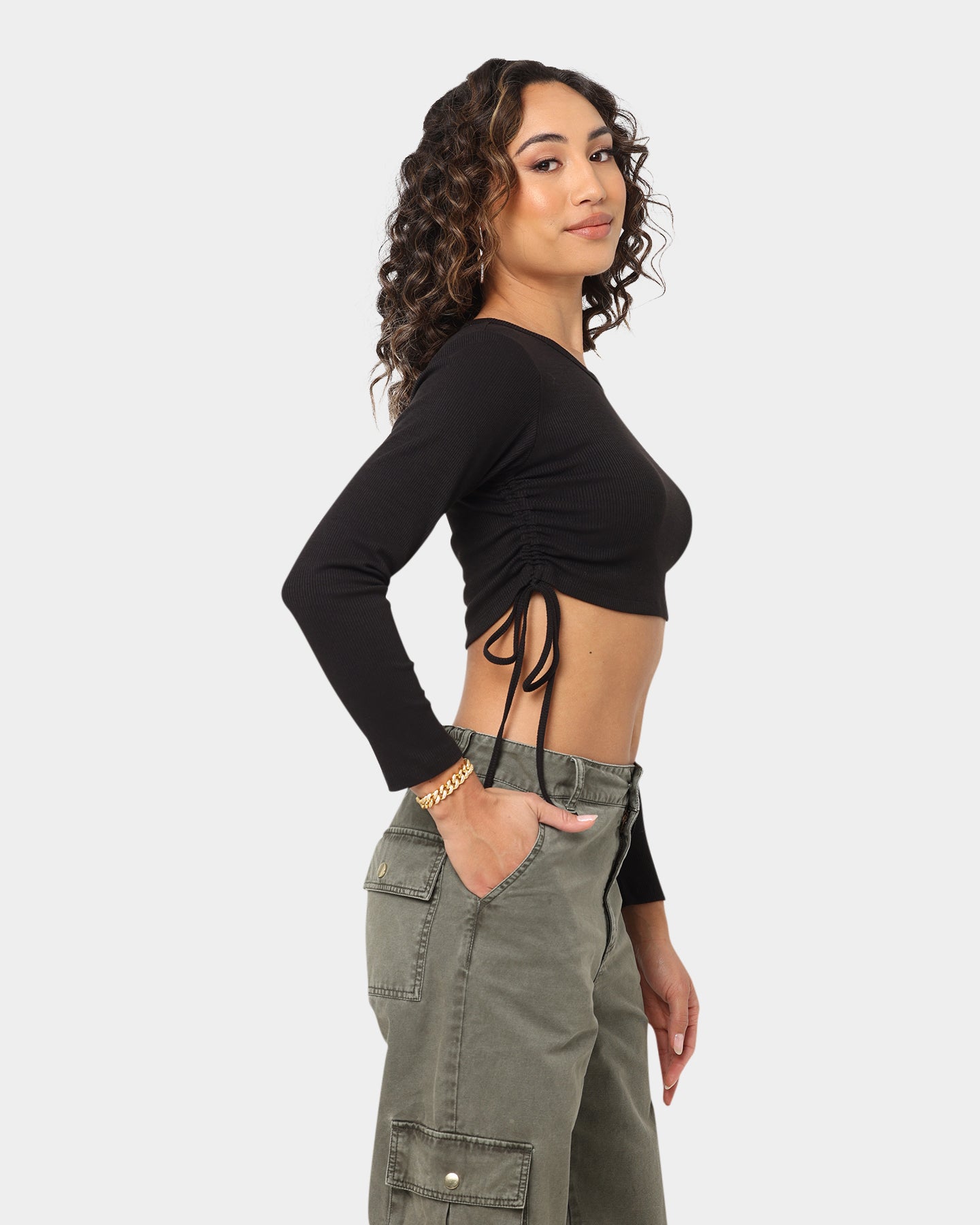 EN ES Women's Shuffle Long Sleeve Top Black、mySite、zt4zffjzw