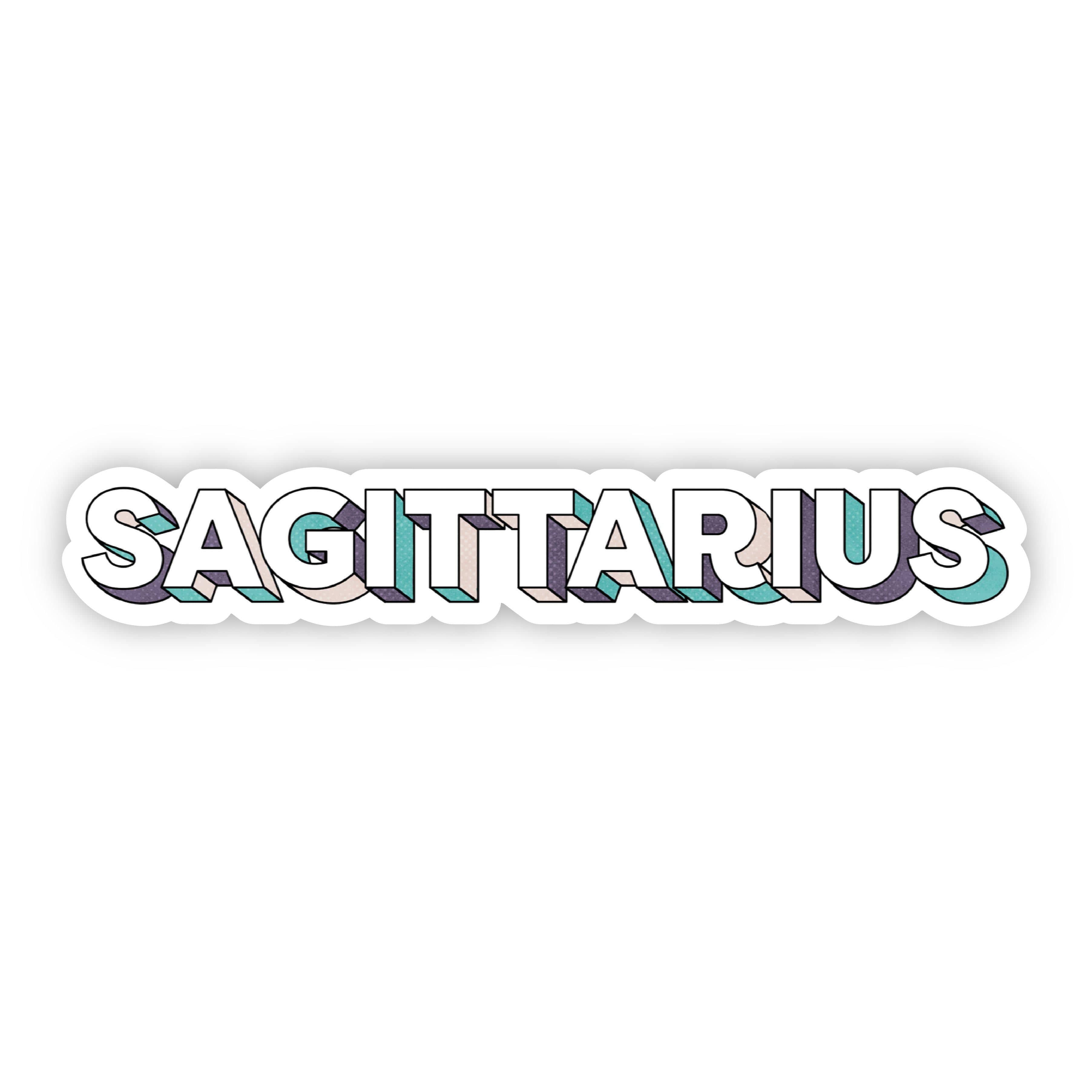  Sagittarius Lettering Zodiac Sticker、mySite、elrpsem3k