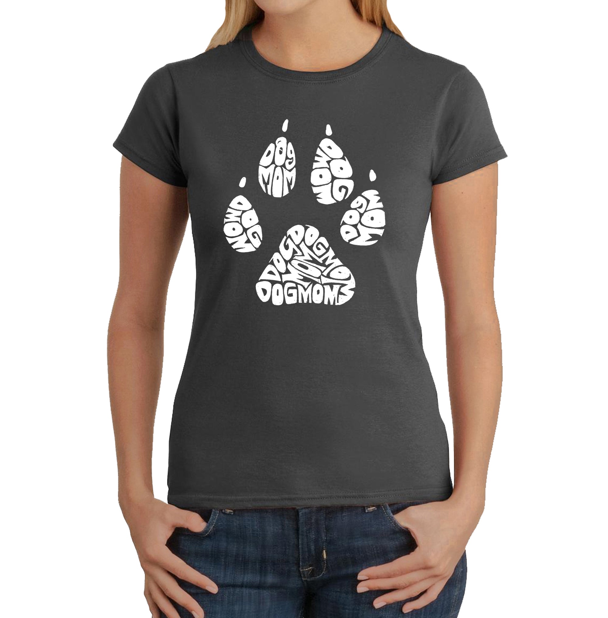 Dog Mom - Women's Word Art T-Shirt、mySite、camillekostekn