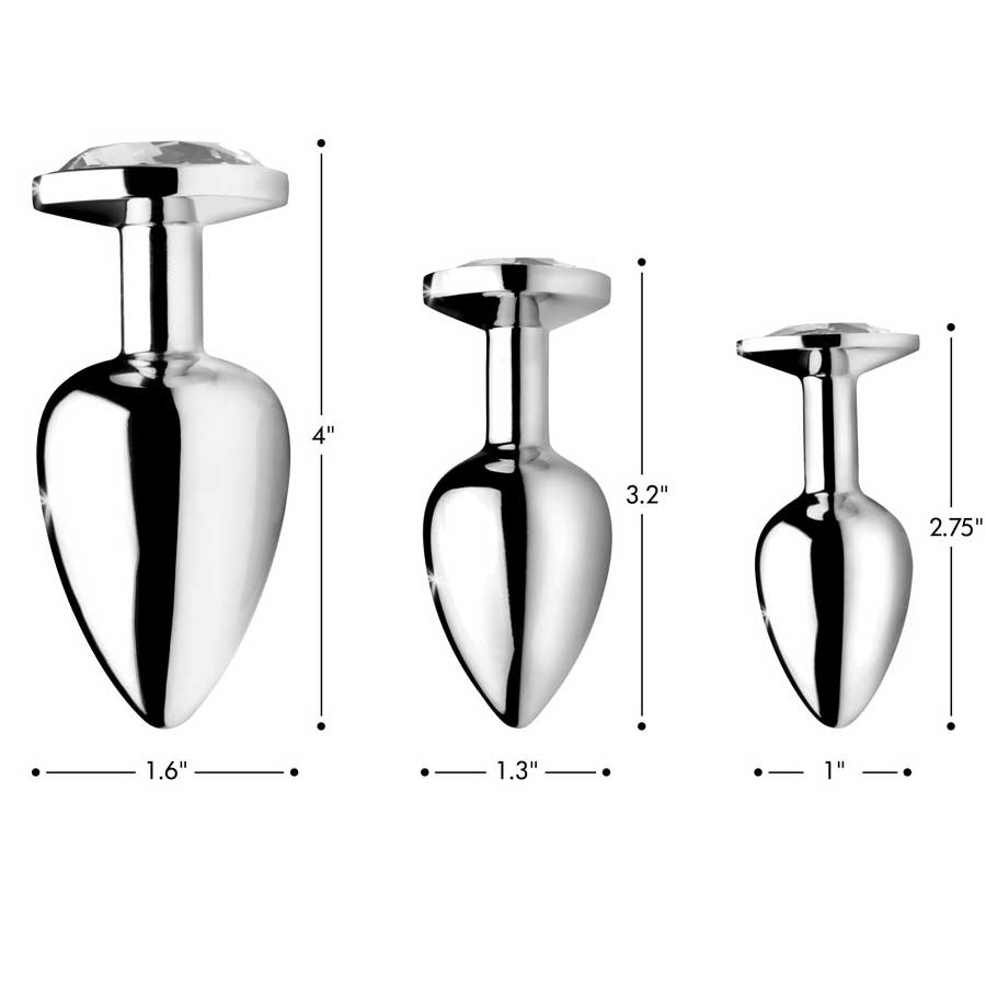 Diamond Jewel Butt Plug | Colored Metal Anal Toy with Gems、mySite、bottomscart