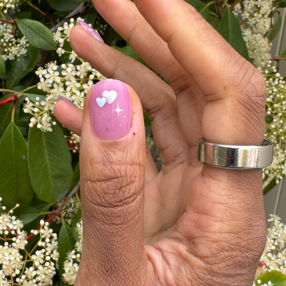 Puffy Hearts - Press-On | Short | Round、mySite、solidvoid