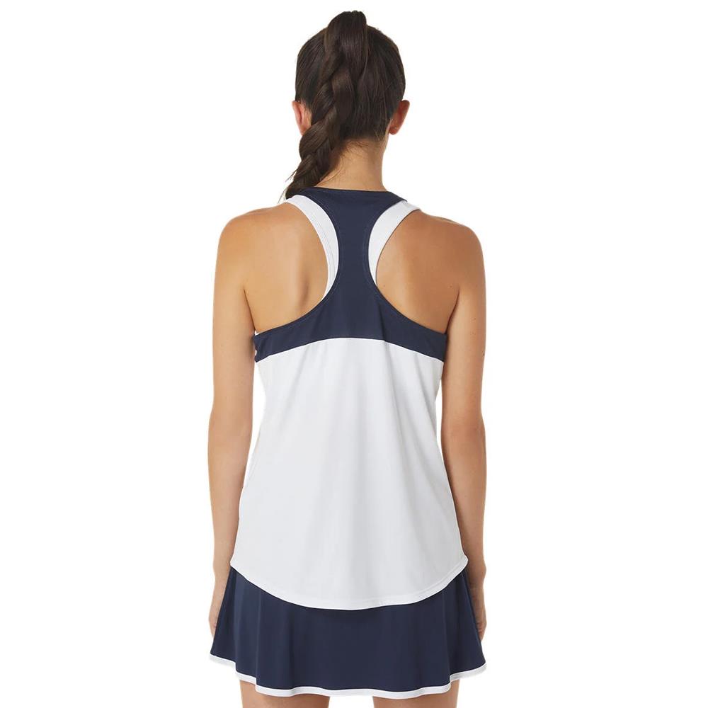 Asics Women's Court Tank - Brilliant White、mySite、neckold