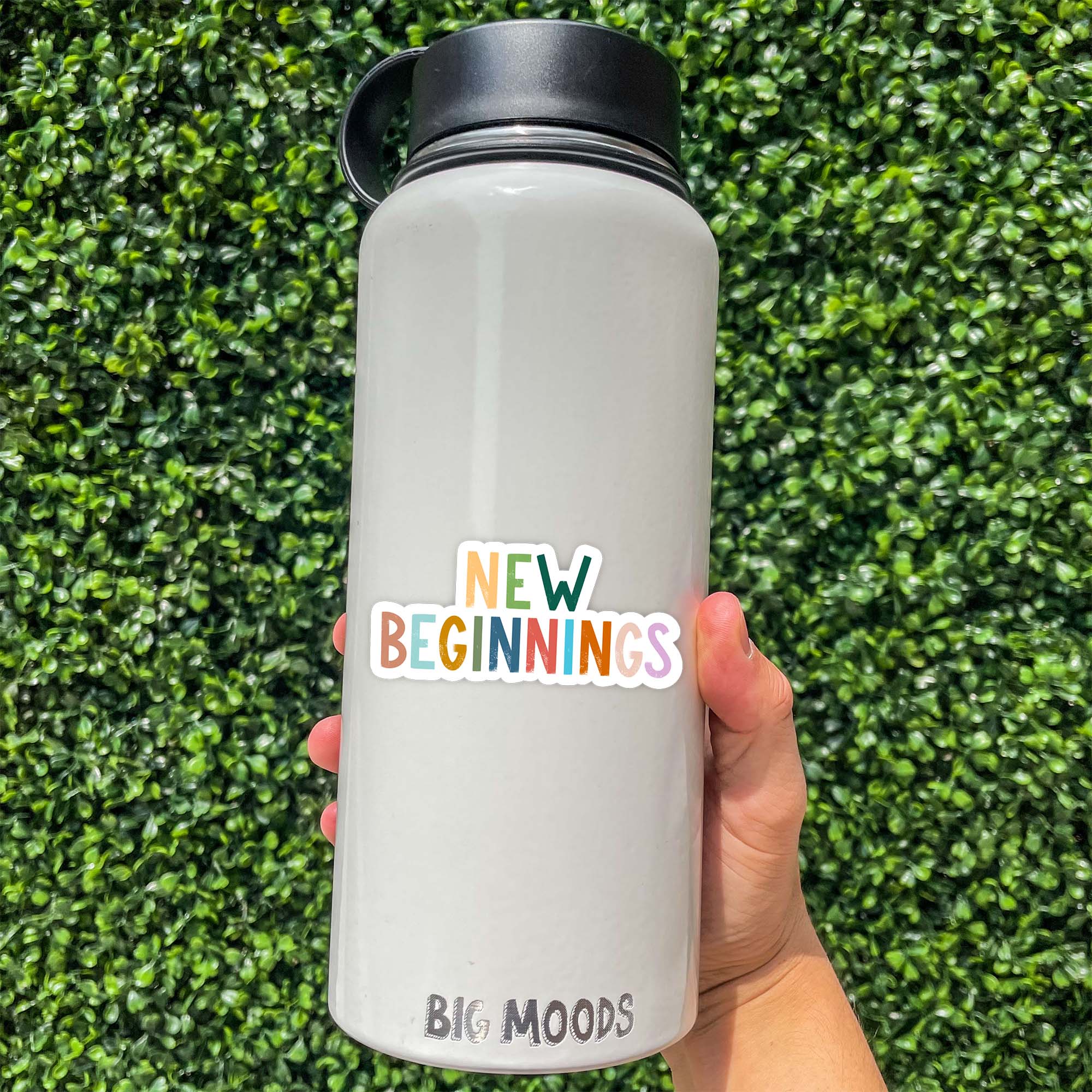  New Beginnings Positivity Lettering Sticker、mySite、elrpsem3k