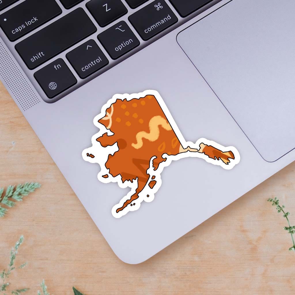  Alaska Orange Abstract Sticker、mySite、elrpsem3k