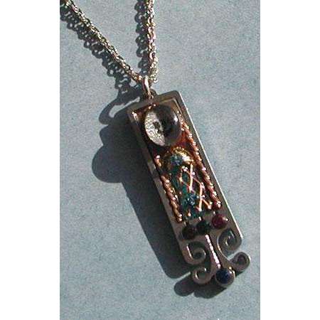 Seeka Mezuzah Necklace with Shin、mySite、topwebapps