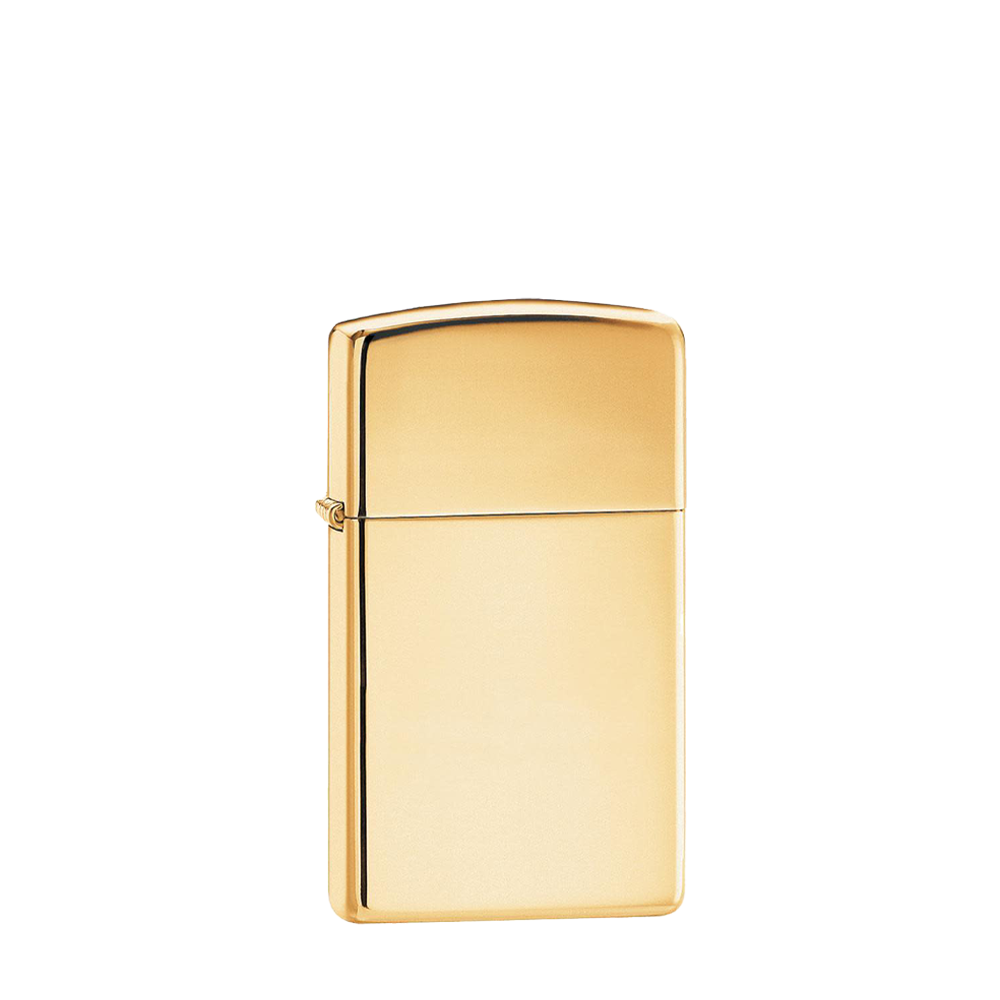 Zippo Slim High Polish Brass、mySite、noshort