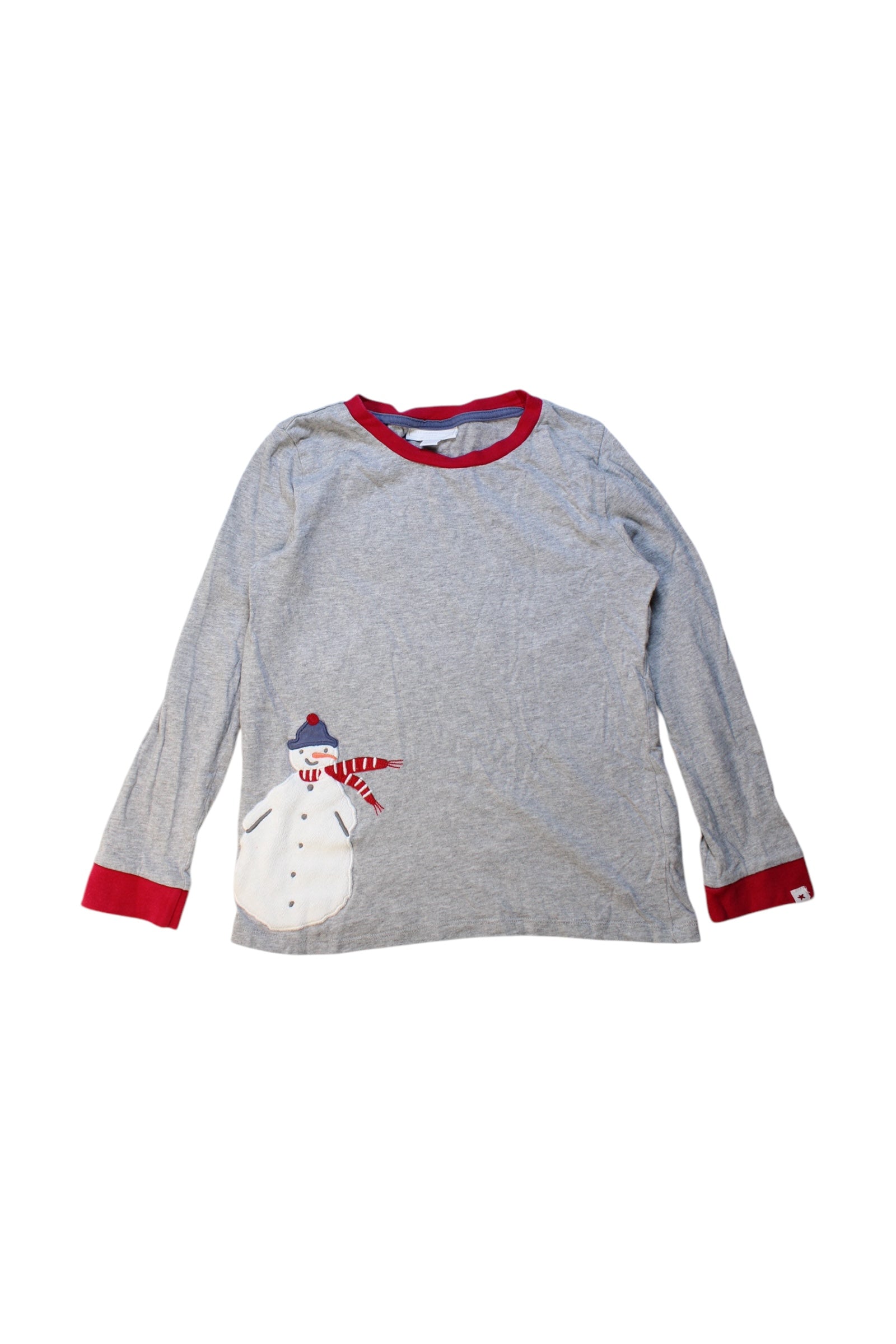 The Little White Company Snowman Long Sleeve Top 7-8Y、mySite、g9winljtr