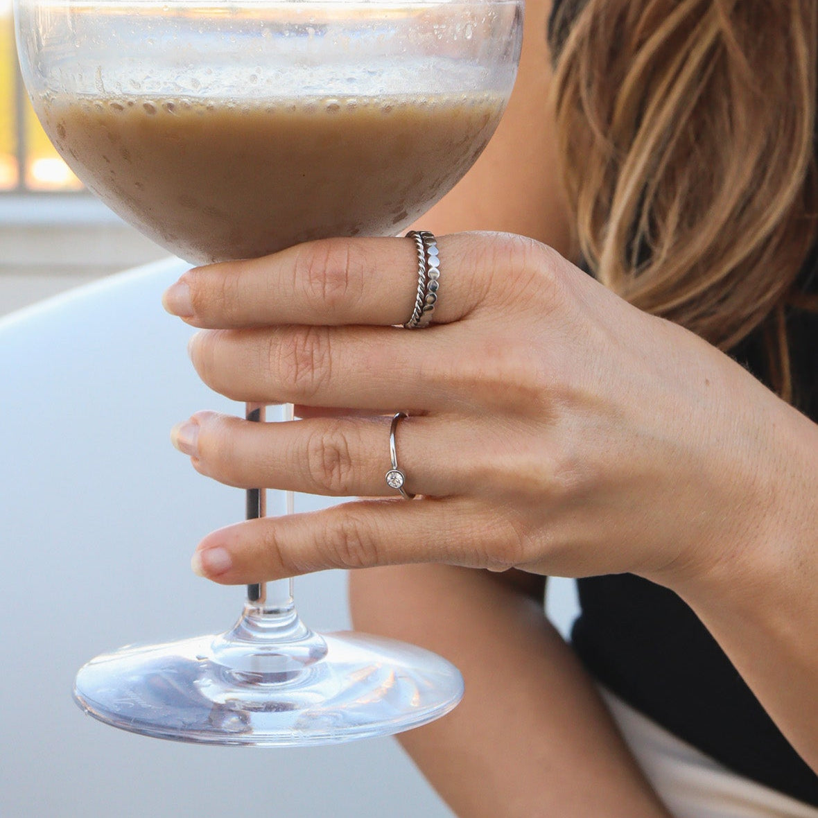 Stainless Steel Birthstone Stacking Ring / ZRJ1000、mySite、dreamappss