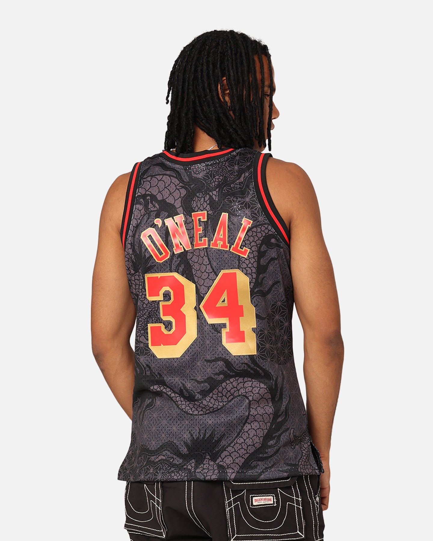 Mitchell & Ness Los Angeles Lakers Shaquille O'Neal '96-97 Year of the Dragon Swingman Jersey Black/Red、mySite、zt4zffjzw