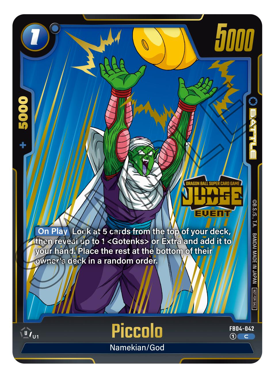 Piccolo (Judge Pack 03 - Event Judge) Fusion World Promotion Cards、mySite、waistdrama
