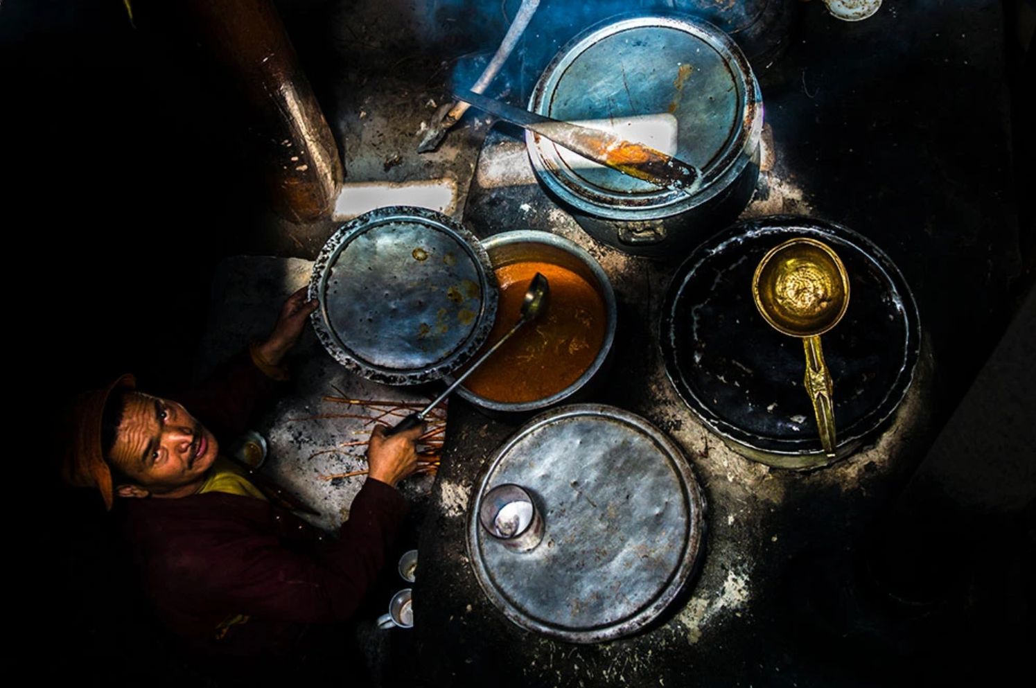 'Meal Preparations for Monks at Hemis' - Aman Chotani original print、mySite、topwebapps