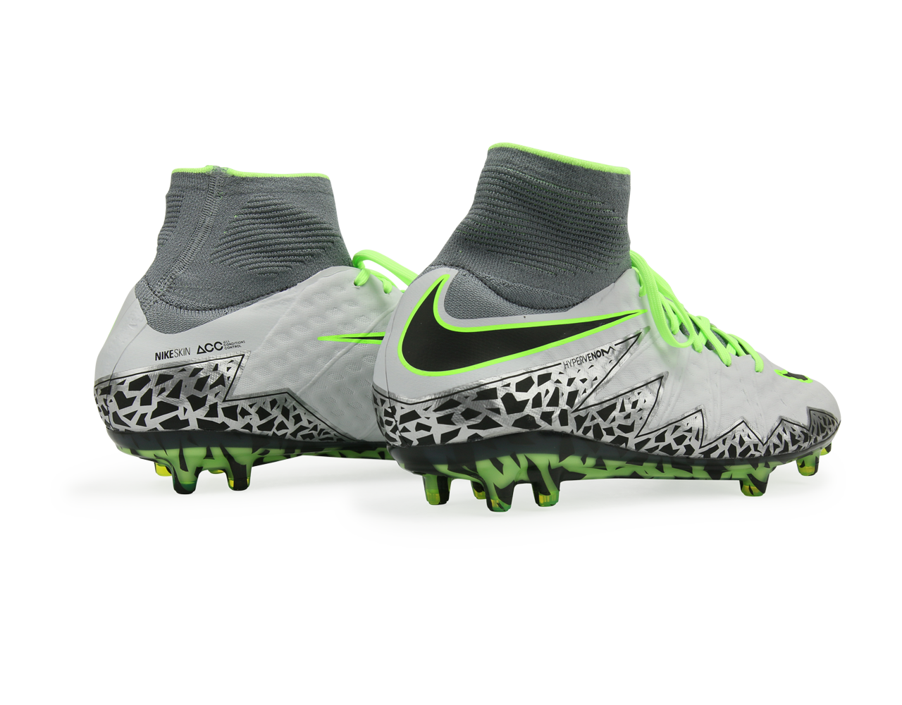 Nike Men's Hypervenom Phantom II FG Pure Platinum/Black/Ghost Green、mySite、noshort