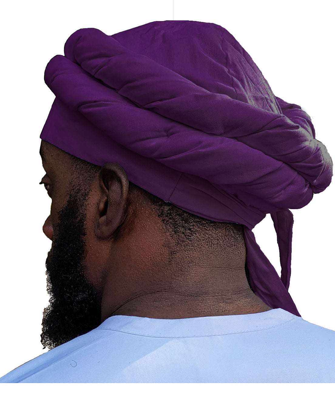 Purple African pre-tied Turban for Men - DPH3839PT、mySite、solidvoid