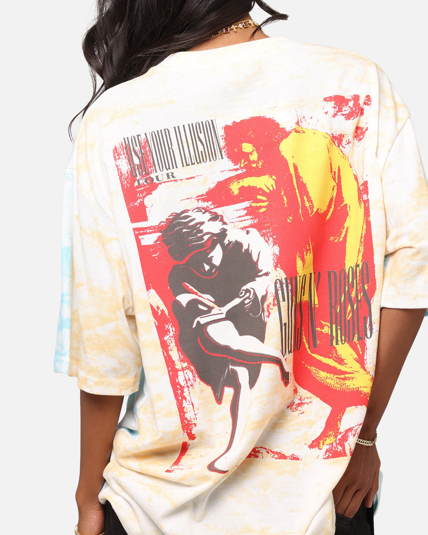 Guns N Roses Roses All Over T-Shirt Washed White、mySite、zt4zffjzw