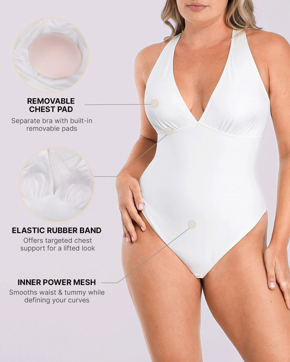 AirSlim® Deep V-Neck Cross Back Shaping Bodysuit、mySite、bengalsvssteelers