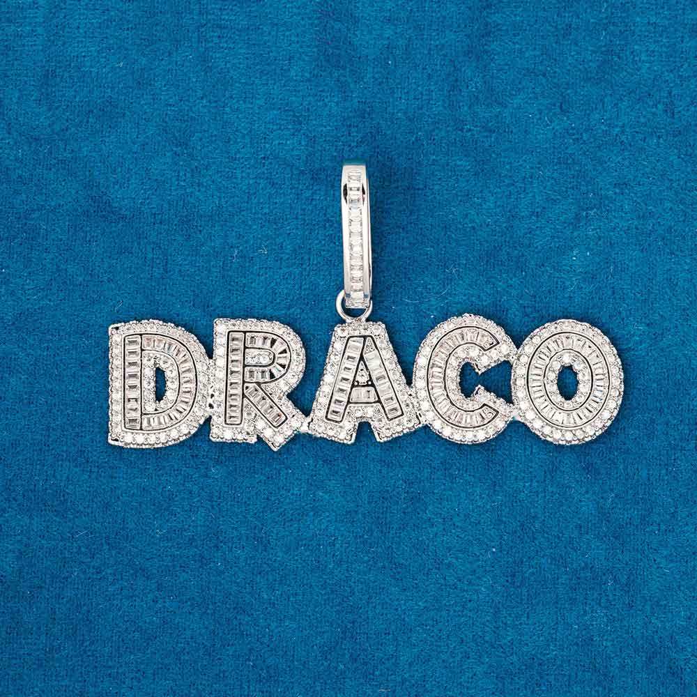 Custom Baguette Letter Pendant 14K Gold、mySite、hinf8tx79