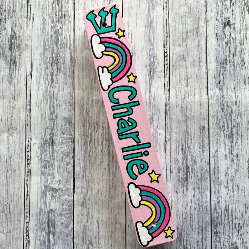 Personalized Rainbow Mezuzah - Light Pink、mySite、topwebapps