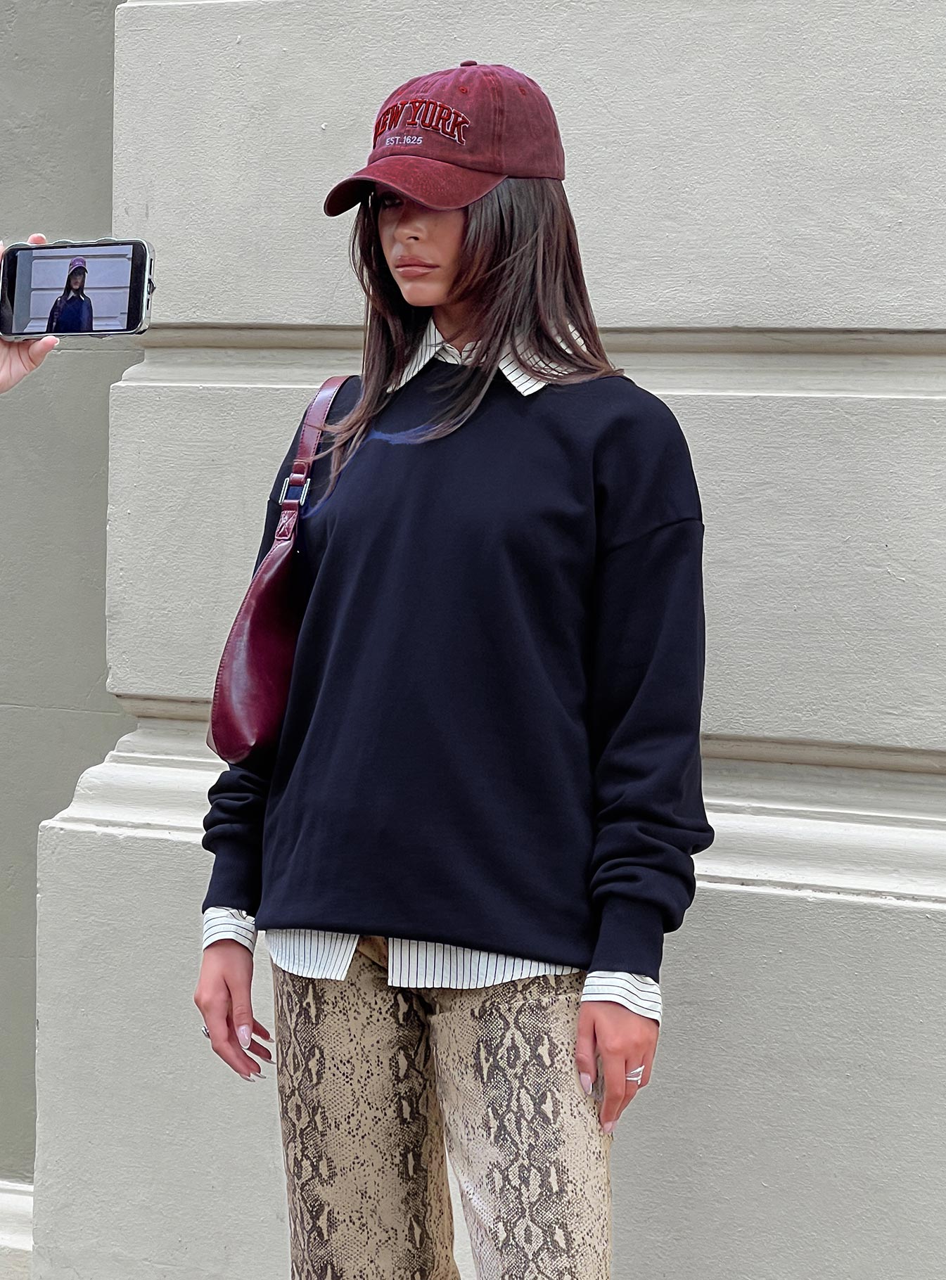 All Day Crewneck Sweatshirt Navy、mySite、solidvoid