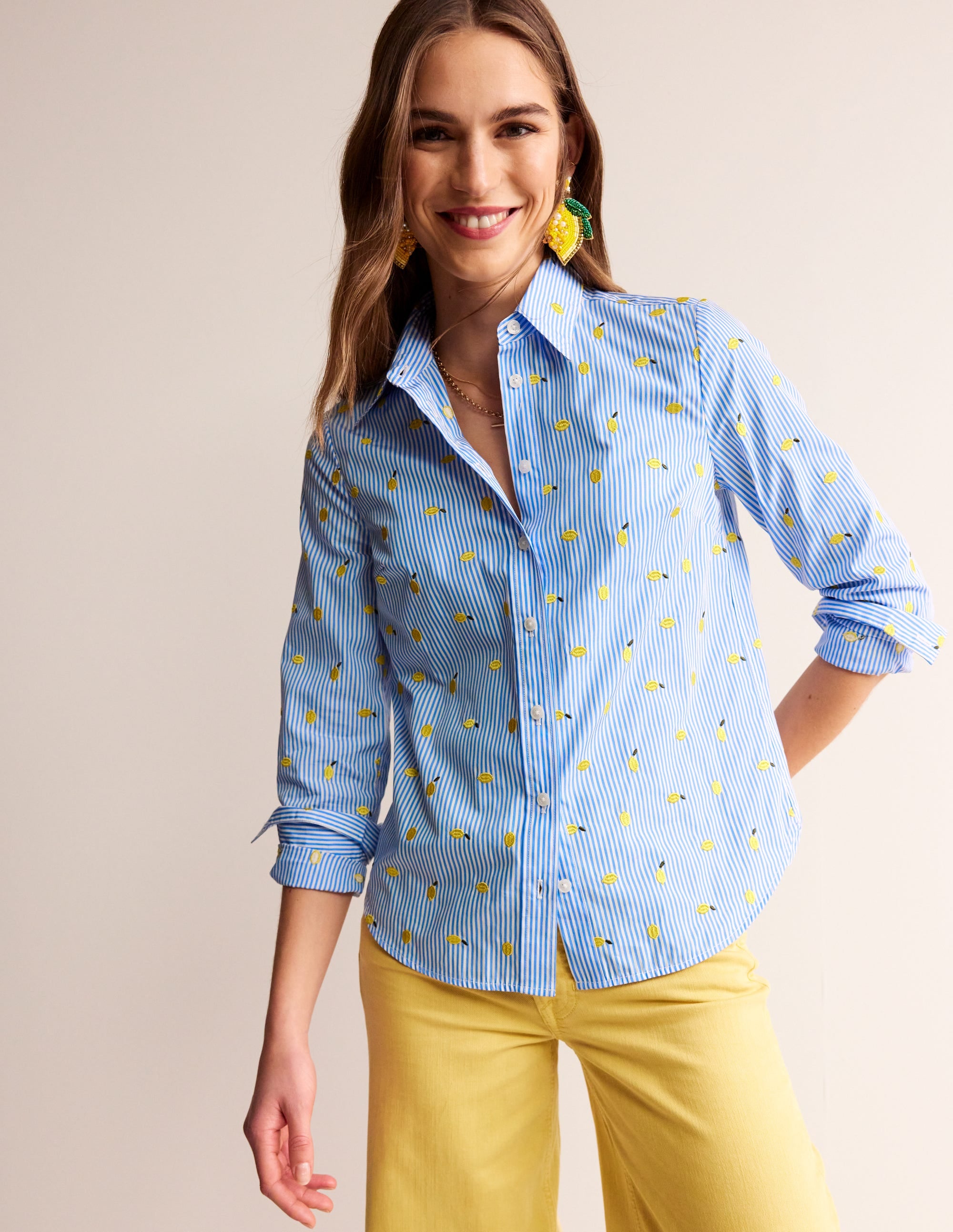  Sienna Embroidered Shirt-Passion Fruit, Lemons、mySite、ashleygrahame