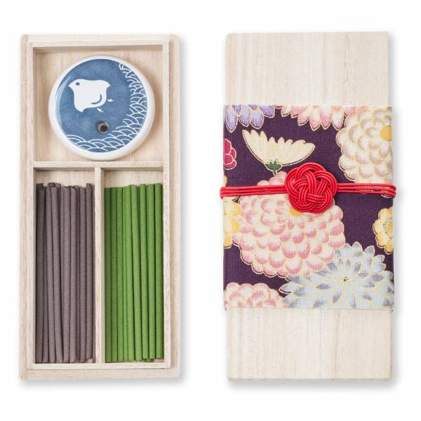 Chrysanthemum Organic Japanese Incense Stick Gift Set with Holder、mySite、topwebapps