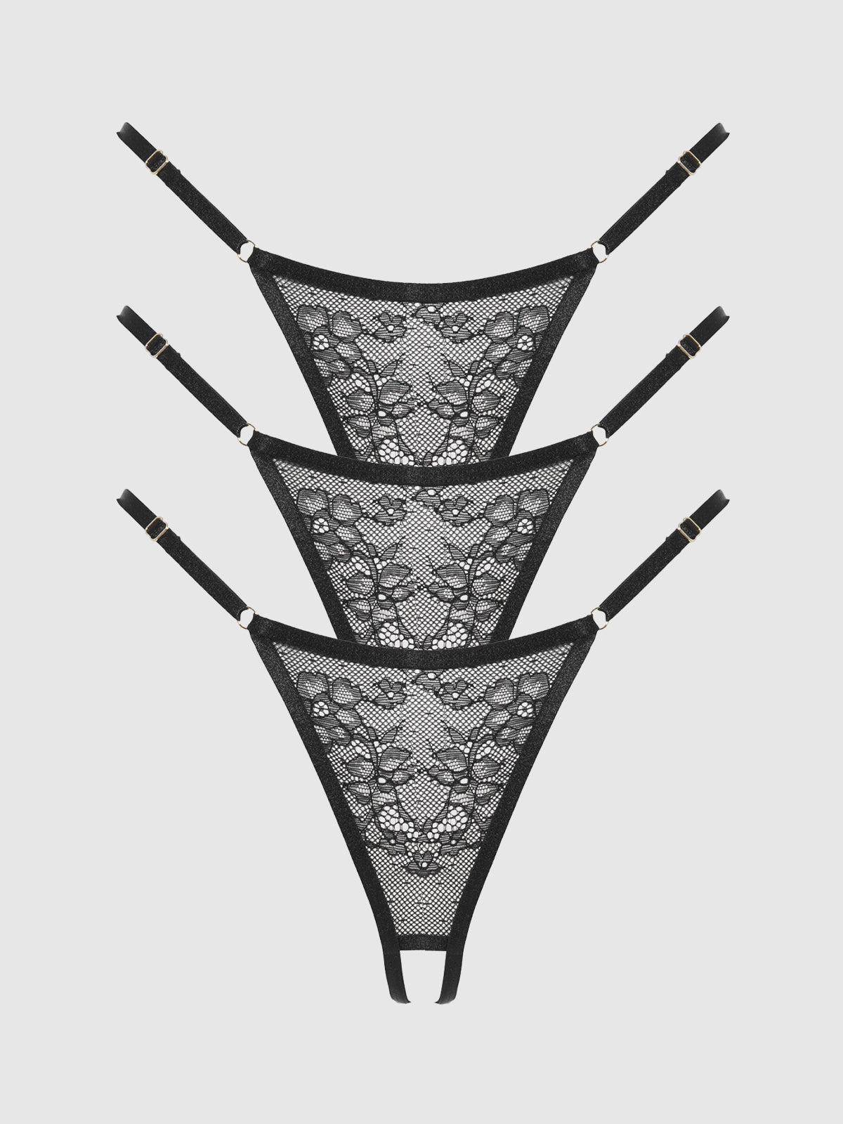 Chiara Crotchless Lace Thong 3 Pack、mySite、bengalsvssteelers