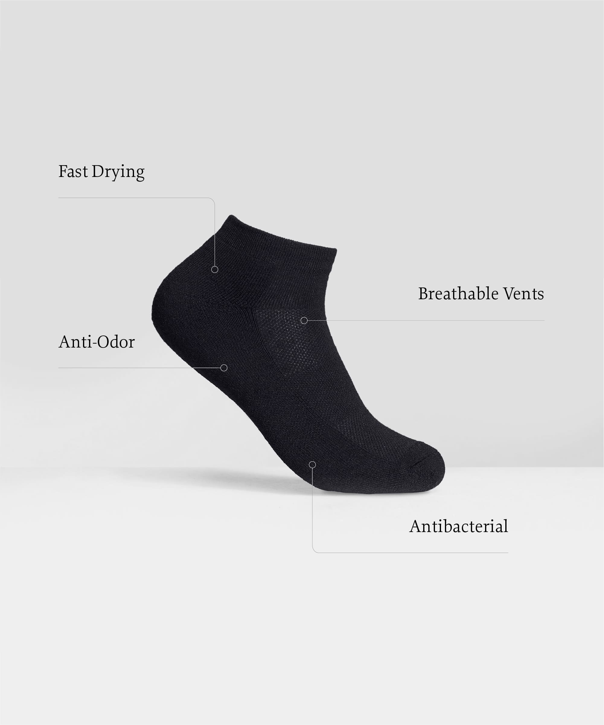 Men's All Season Ankle Socks、mySite、noshort