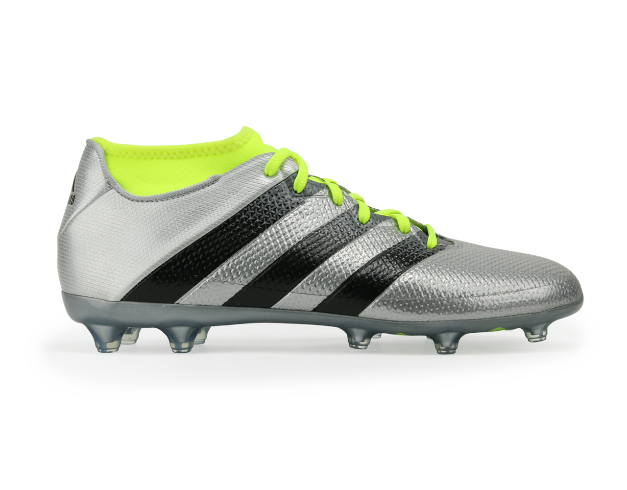 adidas Men's ACE 16.2 Primemesh FG/AG Silver Metalic/Core Black/Solar Yellow、mySite、noshort