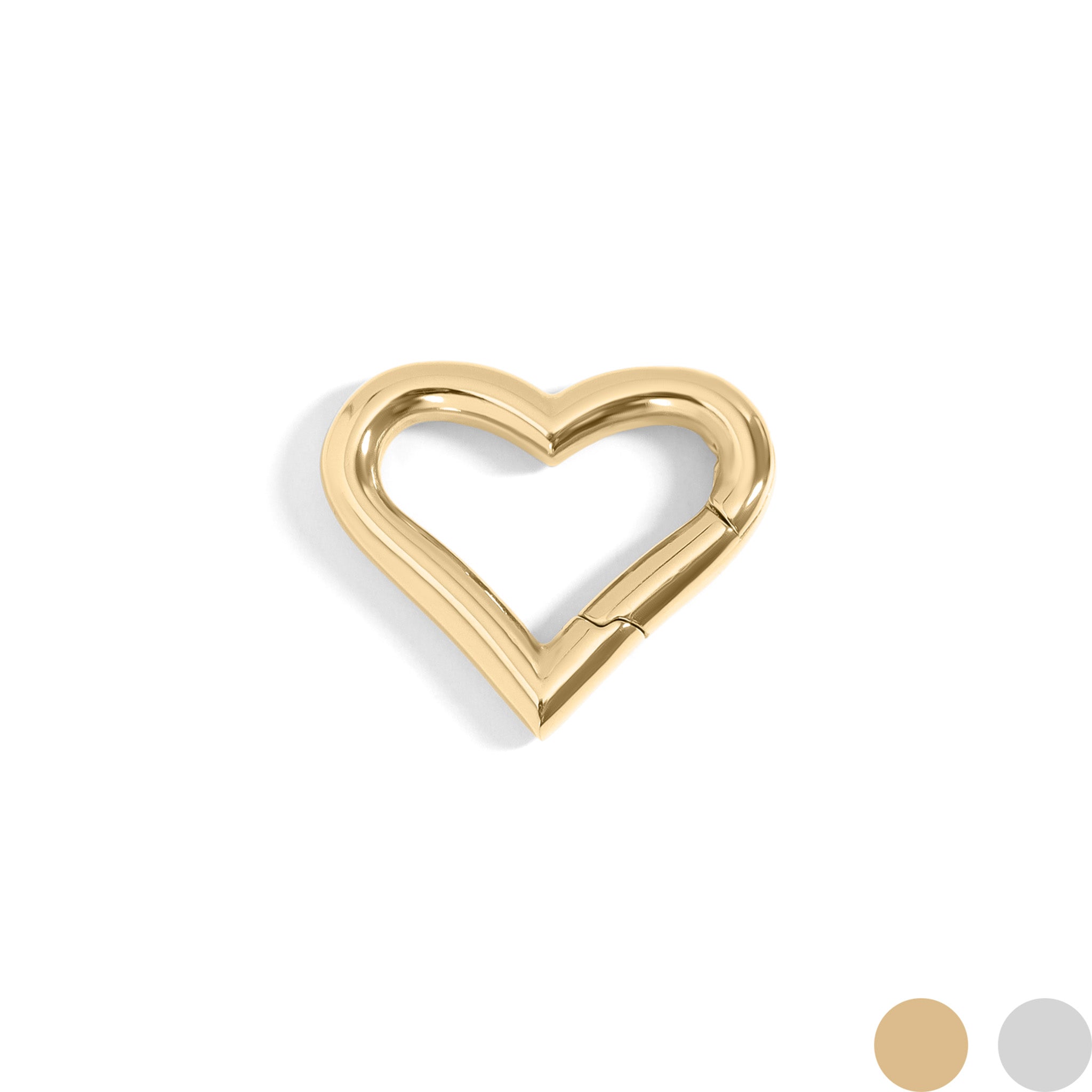 18K Gold PVD Stainless Steel Small Heart Carabiner / ENC0039、mySite、dreamappss