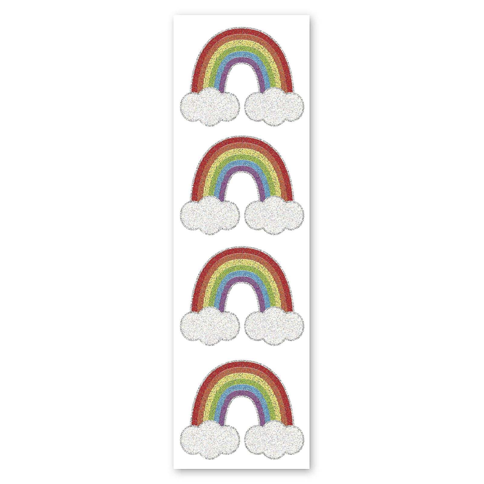  Rainbows & Clouds Sparkly Prismatic Stickers - Packaged、mySite、ghnorth