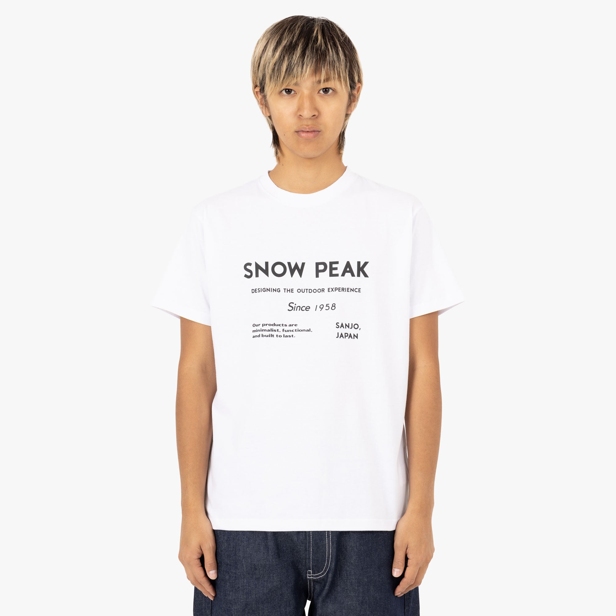  Snow Peak SP Typography T-Shirt / White、mySite、merchandisen
