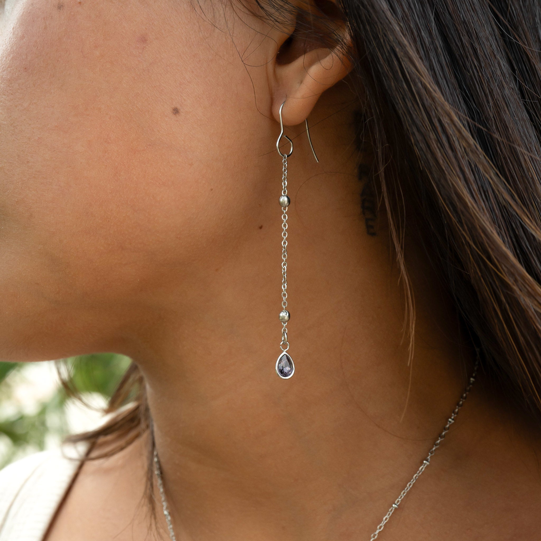 Stainless Steel Teardrop Birthstone Charm / PDL0264、mySite、dreamappss