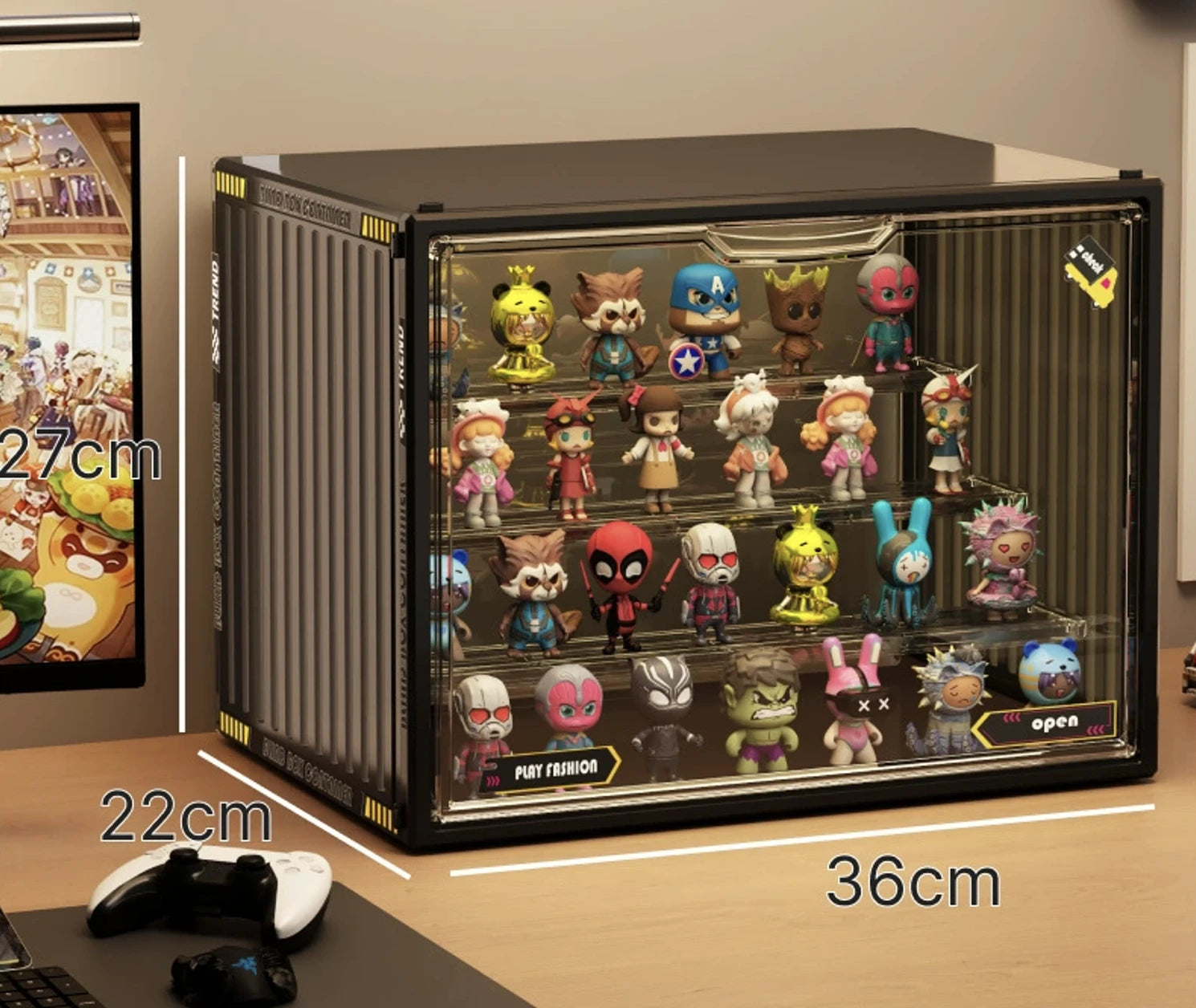  Clear Acrylic Display & Storage Case – with Highly Transparent, Dust-proof, Magnetic, and Stackable Designs, Perfect for Pop Mart Figures, Lego, and Other Collectibles、mySite、greenlandpopulation