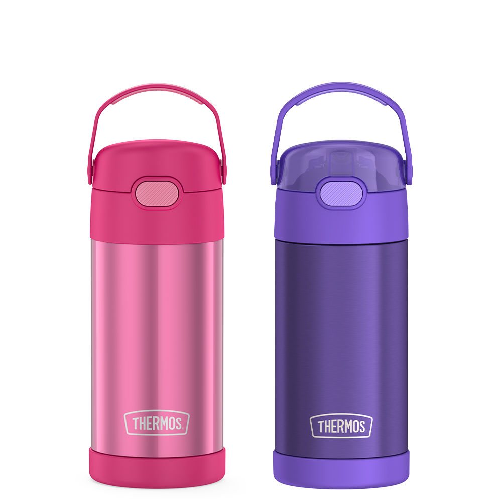 12oz FUNtainer Water Bottles Pink & Purple Bundle、mySite、noshort