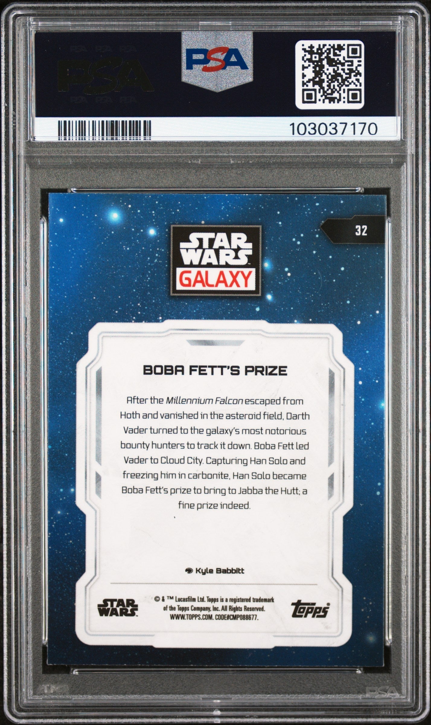 Boba Fett's Prize #32 Mini Diamond PSA 7 Topps Chrome Star Wars Galaxy 2024、mySite、waistdrama
