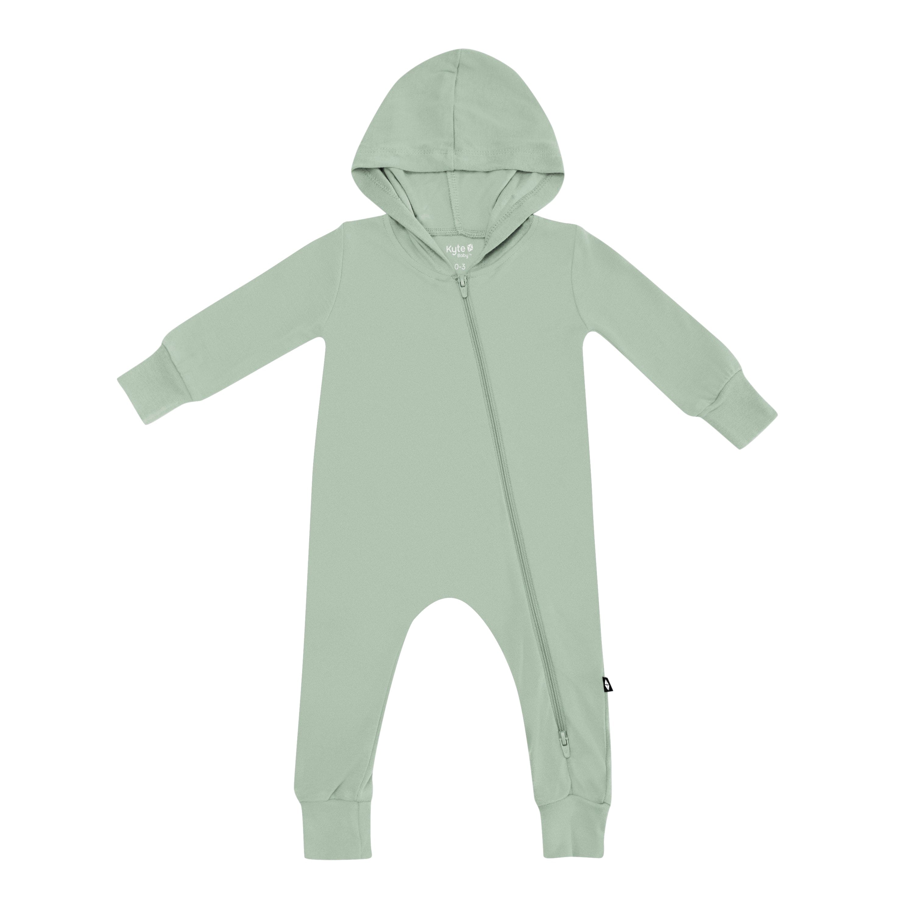  Bamboo Jersey Hooded Zippered Romper in Thyme、mySite、layawaytickets