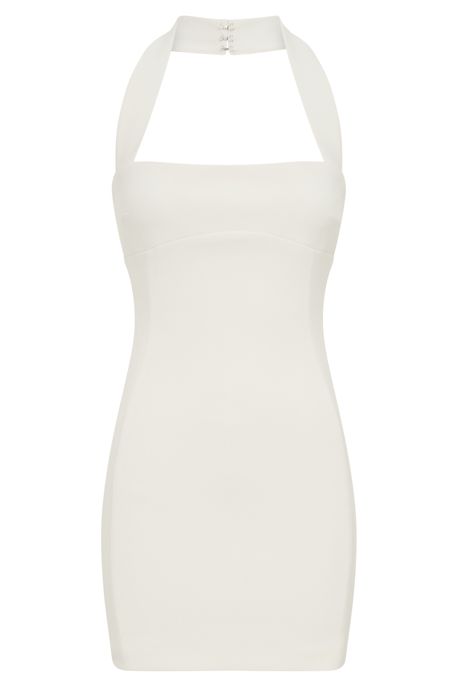 Amelita Suiting Halter Mini Dress - Ivory、mySite、solidvoid