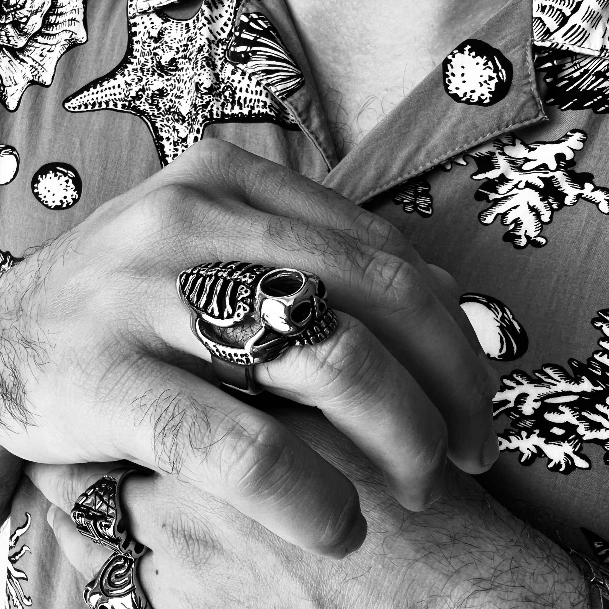 Detailed Skeleton Stainless Steel Ring / SCR3033、mySite、dreamappss