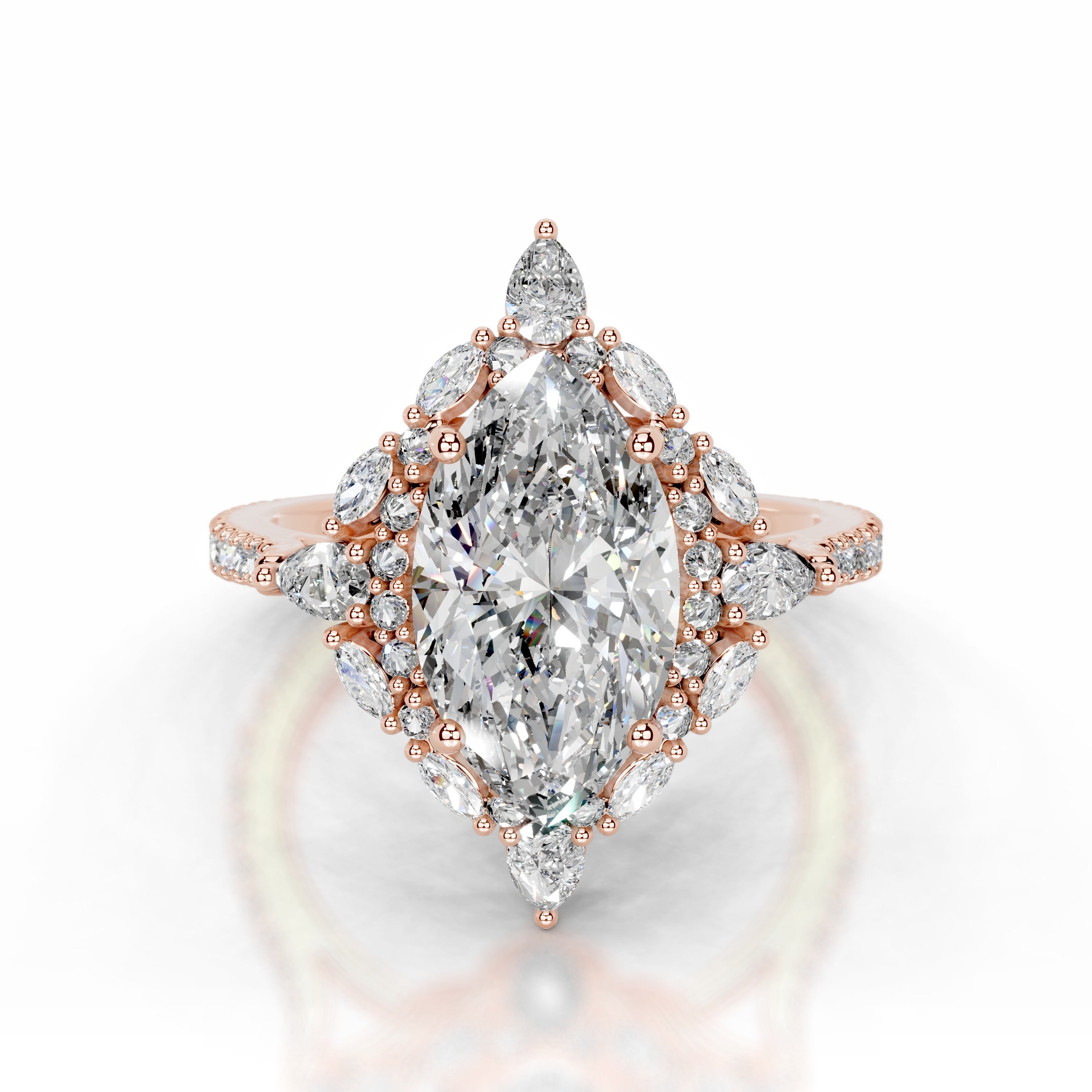 Fernanda Lab Grown Diamond Ring - 14K Rose Gold、mySite、hinf8tx79