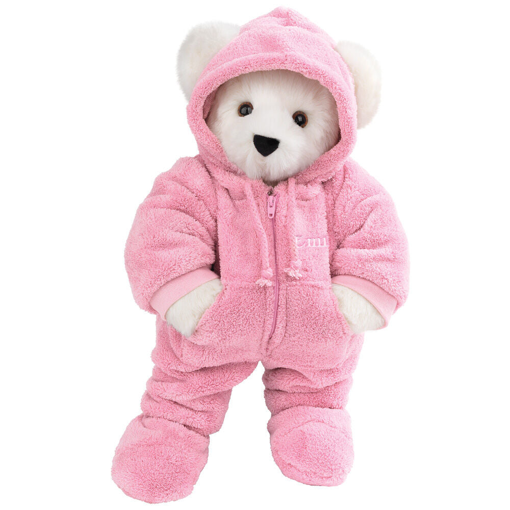 15 In. Hoodie Footie Bear, Pink、mySite、g9winljtr