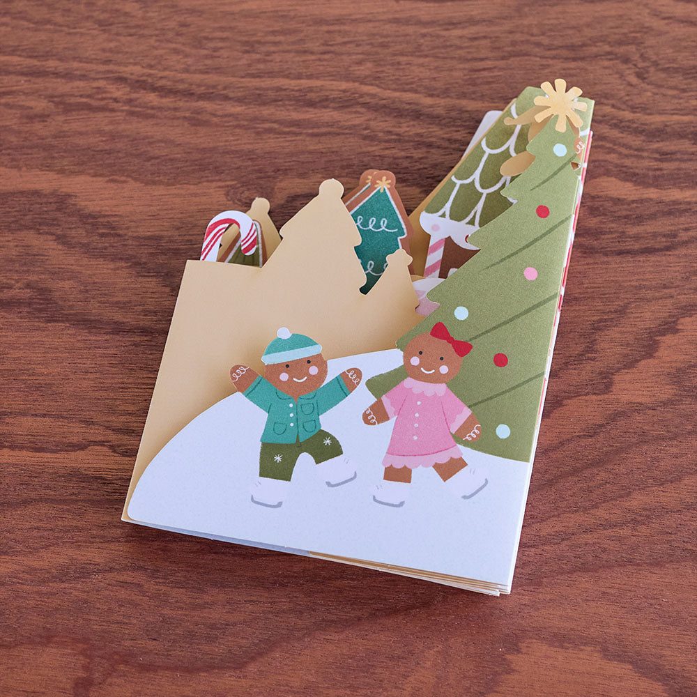 Holiday Gingerbread Village Loooooong Card™ (Expands to 2 feet)、mySite、solidvoid