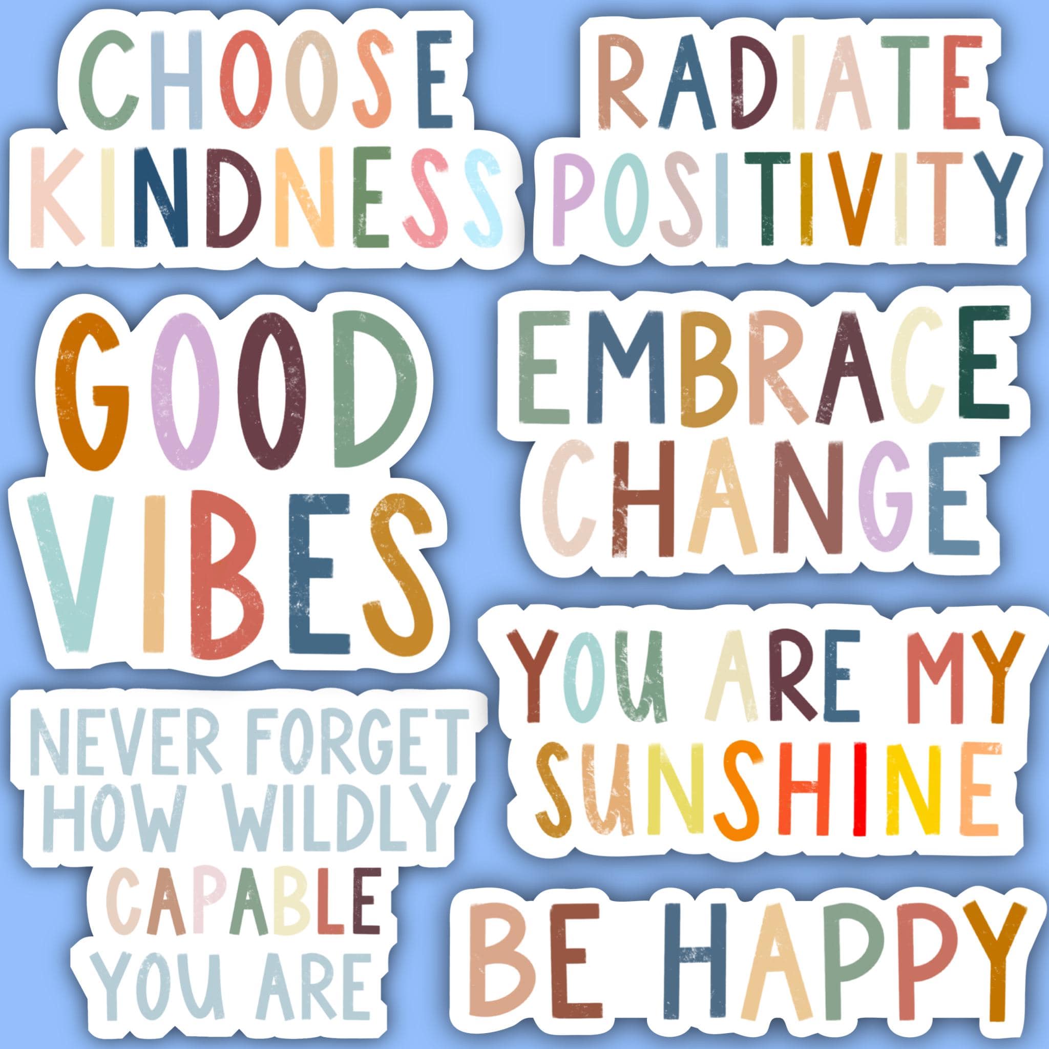  Positivity Lettering Sticker 7 Pack、mySite、elrpsem3k