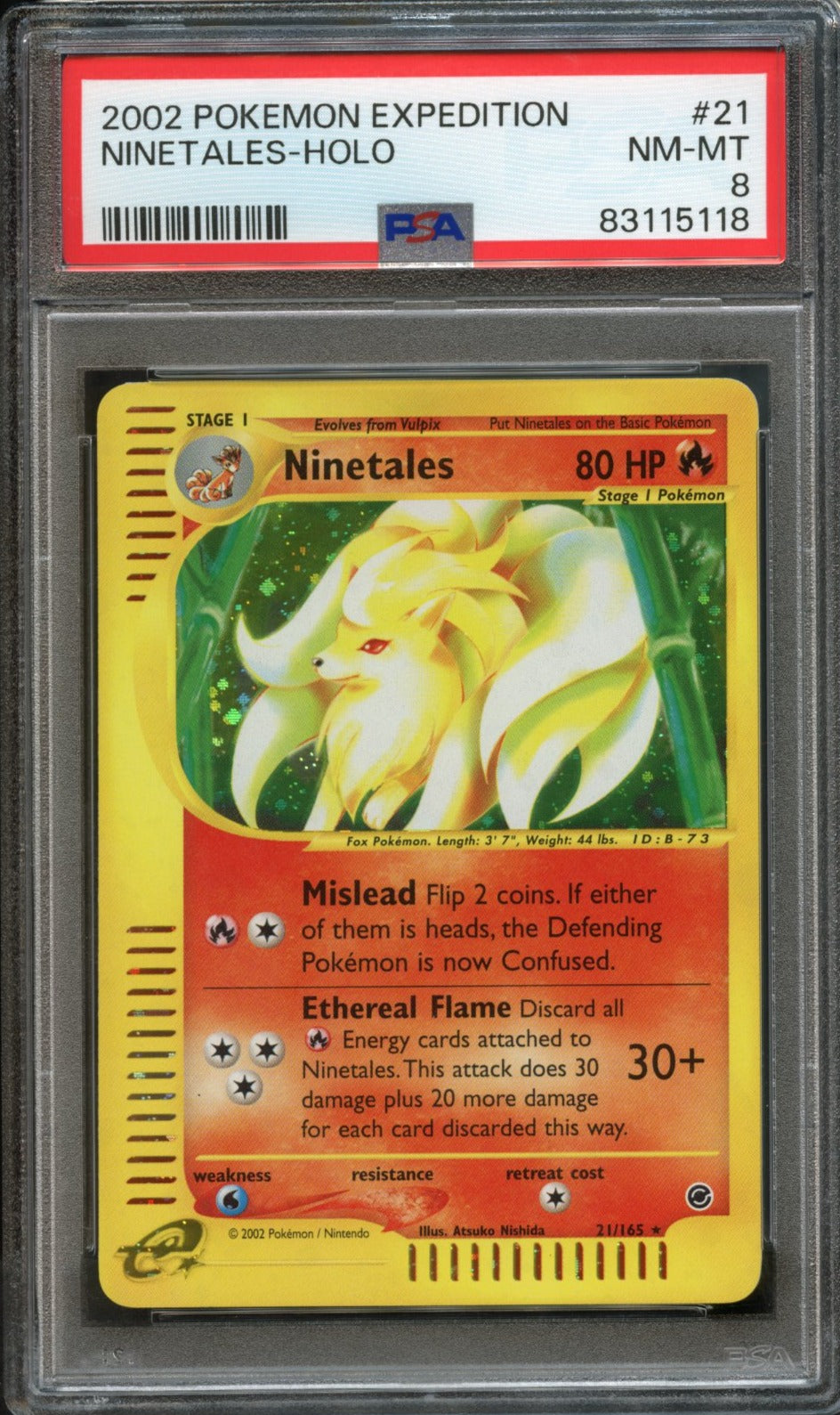 Ninetales #21 PSA 8 Expedition Base Set、mySite、waistdrama