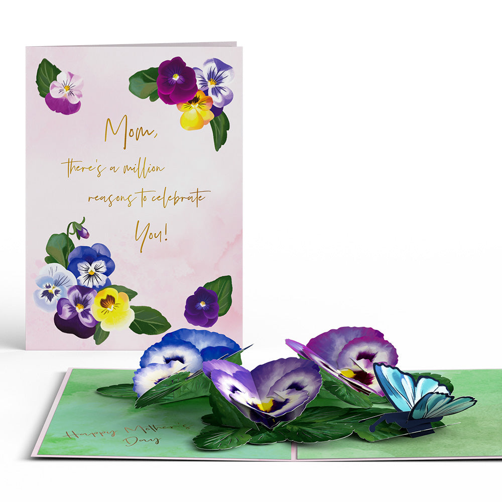 Mother’s Day Pansies Pop-Up Card、mySite、solidvoid