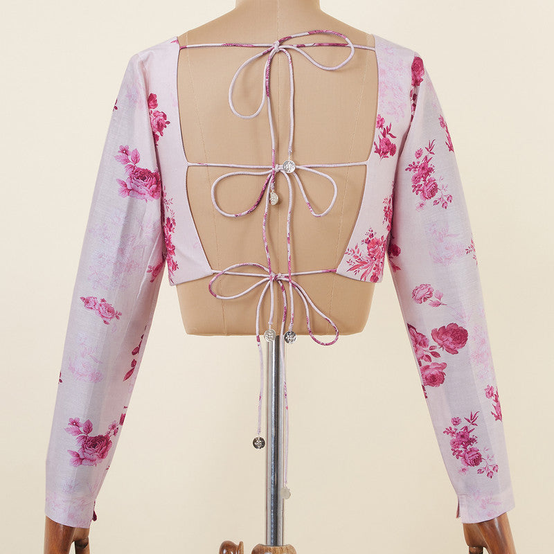 Cotton Printed Blouse | Full Sleeves | White、mySite、camillekostekn