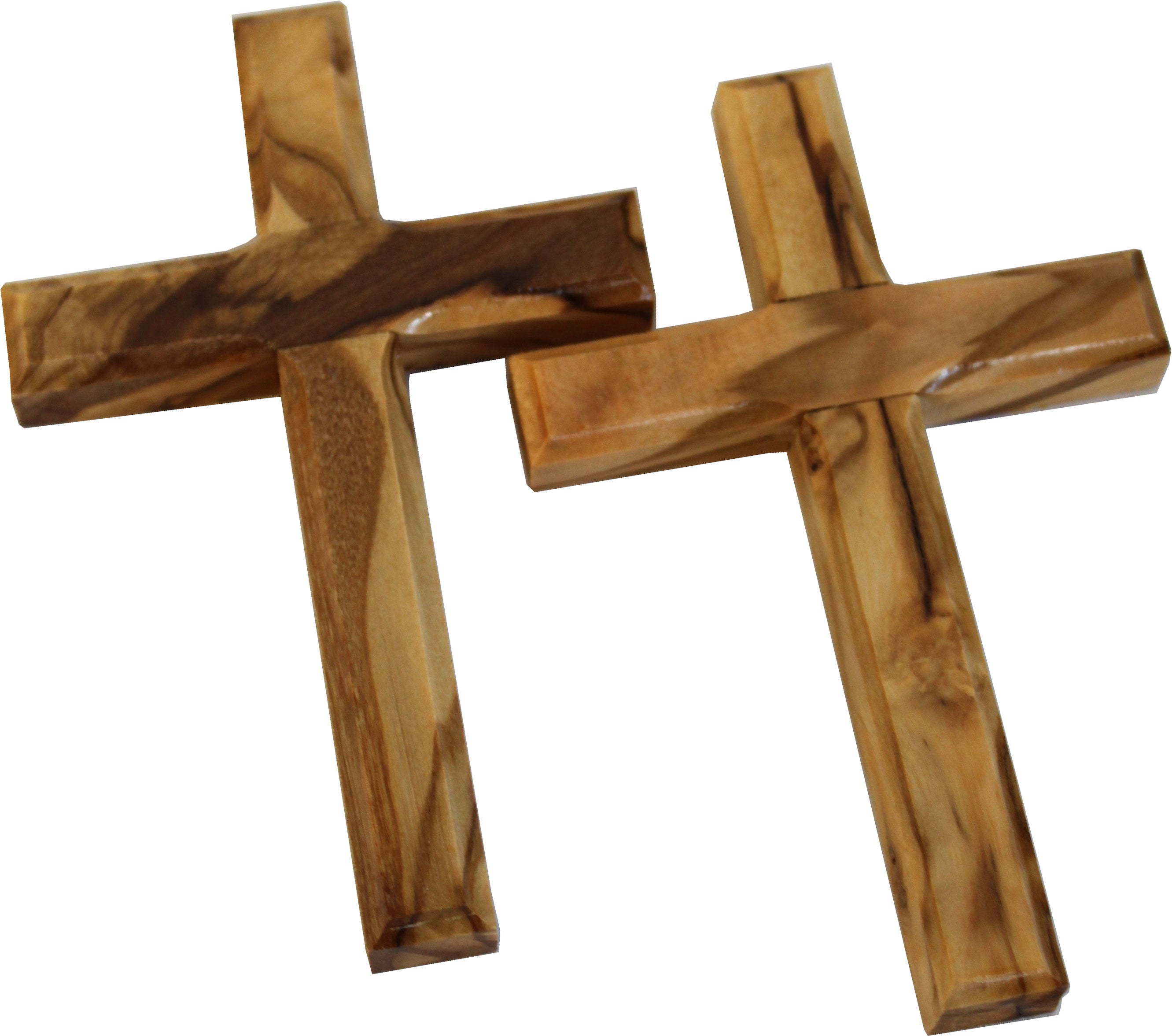  Holy Land Market Pair ( 2 ) of 3.75 Inch Olive Wood Wall Hanging Crosses from Bethlehem、mySite、elrpsem3k
